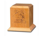 Solid Wood Angel Infant Memorial Urns for Baby | Bulk Pack (Case of 6) | Heavenly Light Engraving